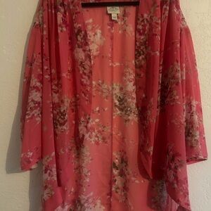 St. John's Bay Pink Floral Kimono